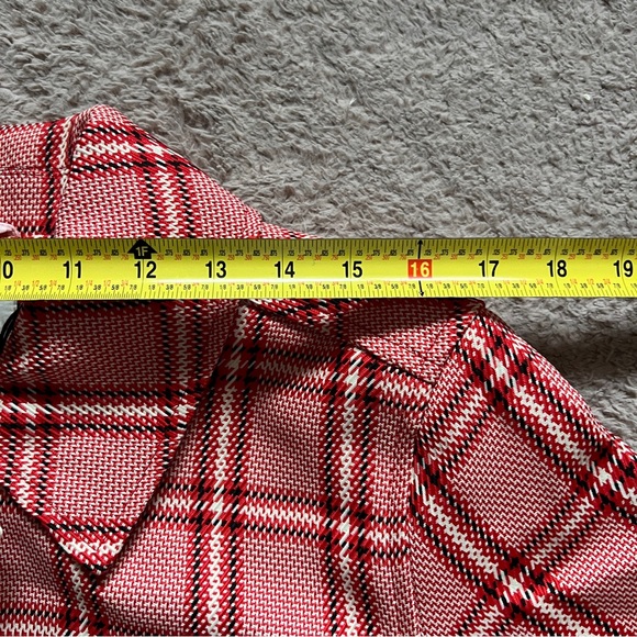 NWT Scotch & Soda Good Luck Charm Checked Plaid Button Up Jacket Women’s Size L - Picture 6 of 8